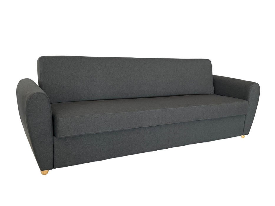 Gray sofa on a white background