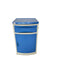 Blue and white cabinet on a white background
