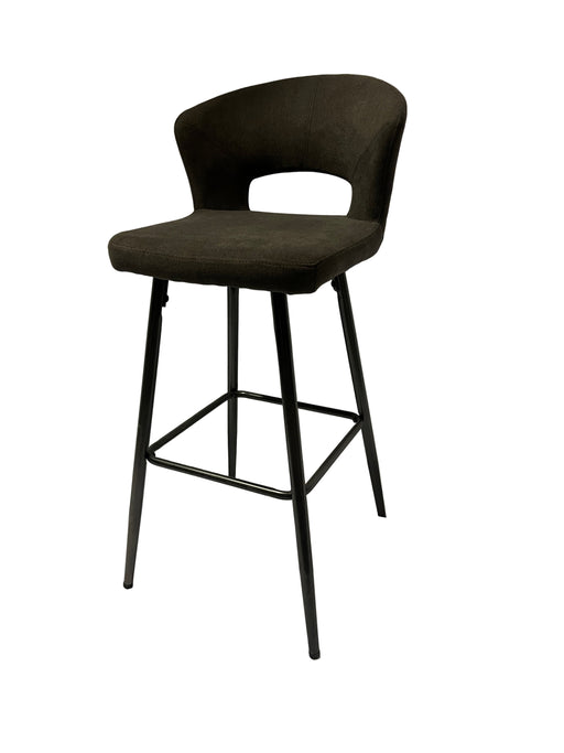 Black chair with a wire frame on a white background