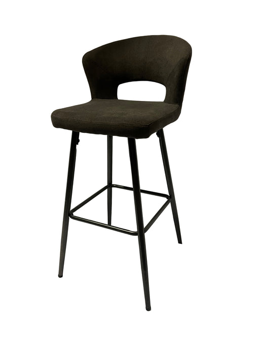 Black chair with a wire frame on a white background