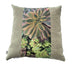 Decorative pillow with succulent pattern on a textured surface