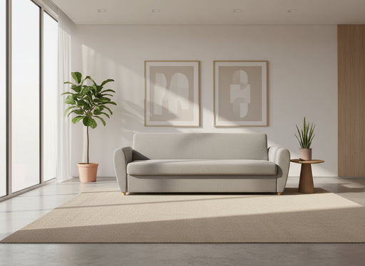 HAYLEY SLEEPER COUCH - FABRIC (LIGHT GREY) CDEN