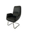 SP-416D VISITORS CHAIR (BLACK PU - 120KG) STEL