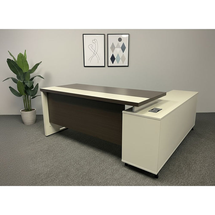 OZ1910-18 EXECUTIVE DESK (MUSHANGOK/GREY) 1.8M STEL