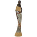 AFRICAN LADY STANDING 34CM TRANS NATAL CUT GLASS