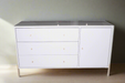 JASPER CHEST OF DRAWERS, 1 DOOR GRIGIO GLOSS PROV