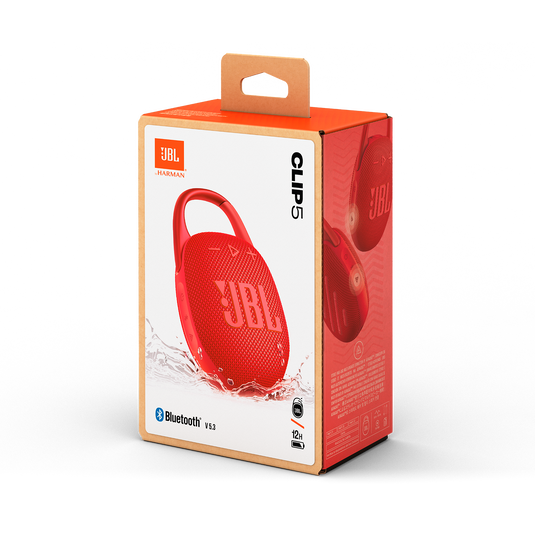 JBL CLIP 5 PORTABLE BLUETOOTH SPEAKER RED JBLL