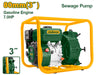 JADEVER GASOLINE SEWAGE PUMP 7HP ENGINE 3.6L FUEL TANK TOTL