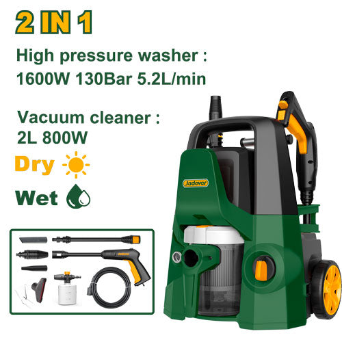 JADEVER 2-IN-1 PRESSURE WASHER & VACUUM CLEANER 220-240V TOTL