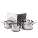 JAN 6 PCE STAINLESS STEEL POT SET LAVISH'D