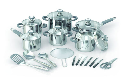 BR 23PC STAINLESS STEEL COOKWARE SET TEVO