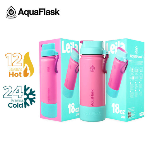 AQUAFLASK KIDS FLIP SIP 500ML ASSORTED AQUA