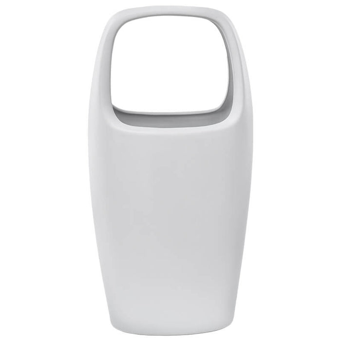 BAG VASE MATT WHITE 33CM TRAN