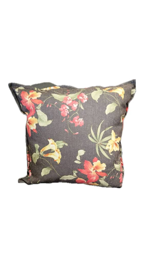 Scatter cushion with lily pattern fabric 60x60cm