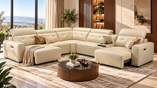 KALAHARI CNR LOUNGE SUITE FULL LEATHER WANC