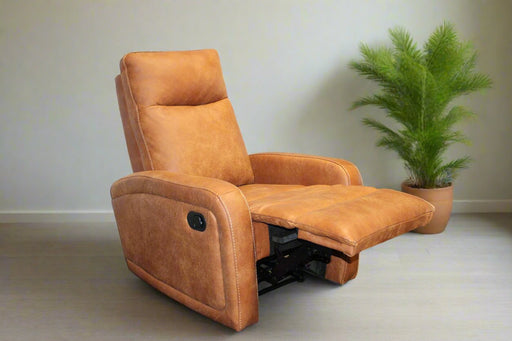 MANSON RECLINER F/LEATHER - ANDES BOURBON  