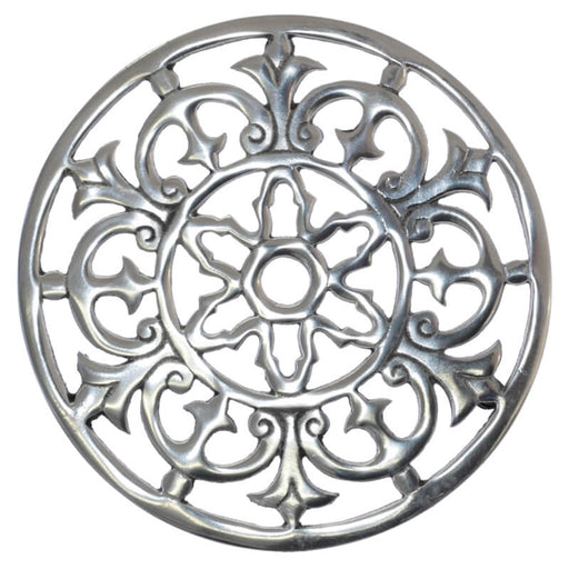 ALU ROUND GALAXY TRIVET 19CM TRANS NATAL CUT GLASS