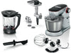 Bosch MUM9B34S27 OptiMUM mixer silver front view
