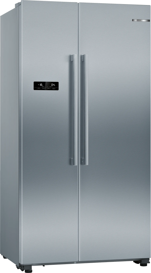 Bosch side by side fridge stainless steel modern kitchen