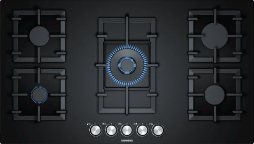SIEMENS IQ500 90CM GAS ON GLASS HOB BLACK BSH HOME APPLIANCES
