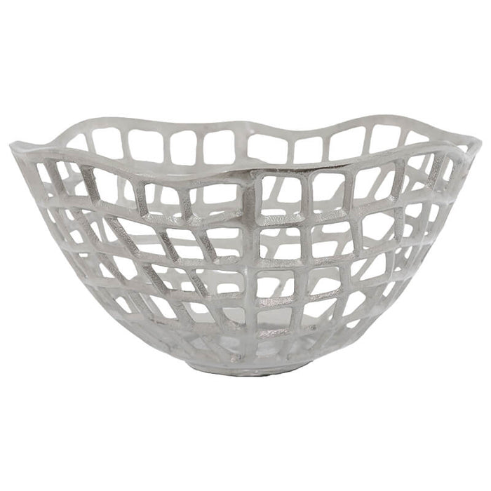 ORGANIC BASKET SILVER 31X16CM TRAN