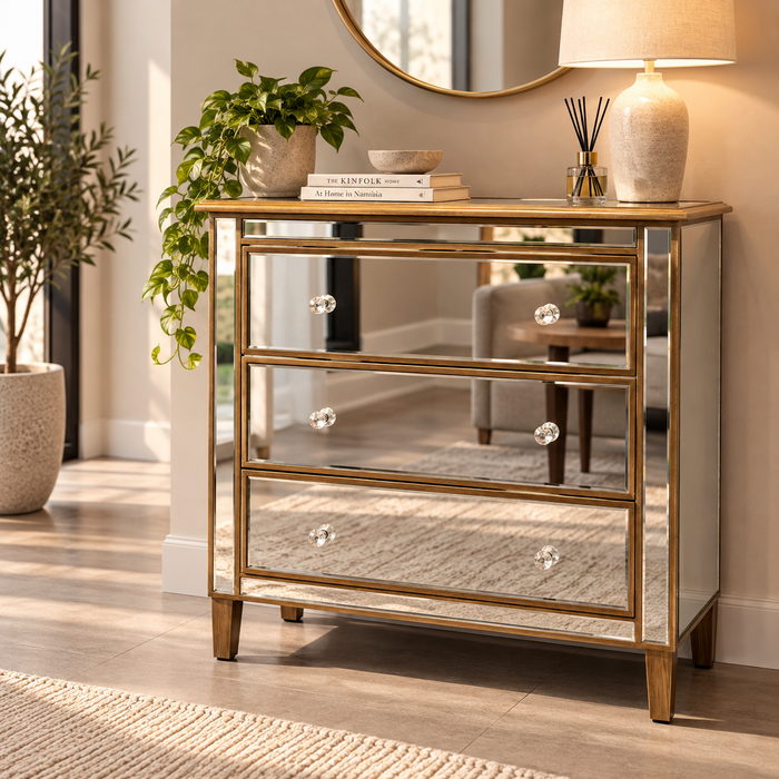 MFRR GOLD CHEST OF DRAWERS REDR