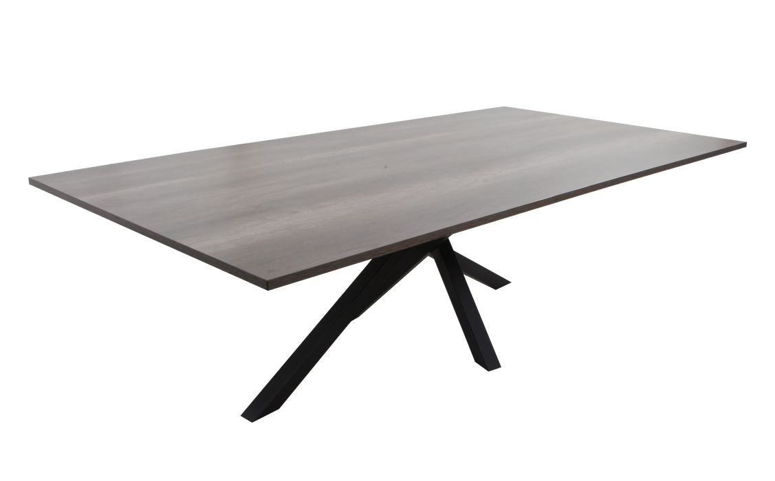 MONACO BOARDROOM TABLE (COIMBRA OAK TOP & BLACK FRAME) 2.4M DESK