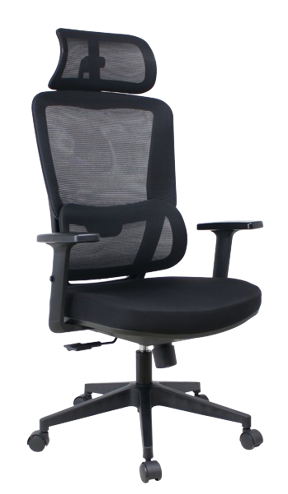 MONROE HIGHBACK OFFICE CHAIR (BLACK) 100KG CDENS