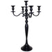 5 LITE CANDELABRA 70CM BLACK TRANS NATAL CUT GLASS