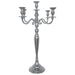 SILVER 5 ARM CANDELABRA 70CM TRAN