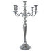 SILVER 5ARM CANDELABRA 70CM TRANS NATAL CUT GLASS