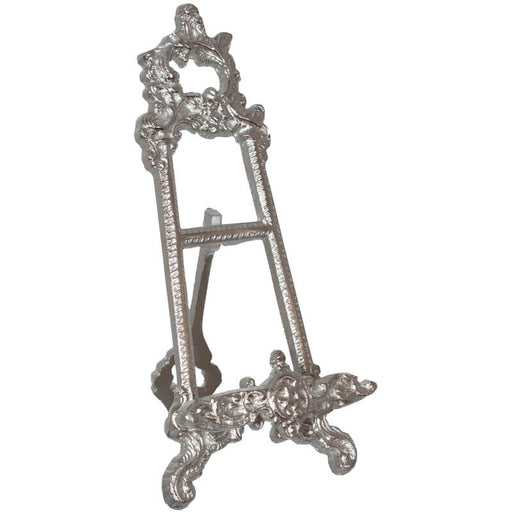 SILVER D�COR EASEL 22X15X10CM TRANS NATAL CUT GLASS