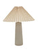 MEMPHIS LAMP W/PLEATED SHADE NOLDEN BROTHERS WOODEN