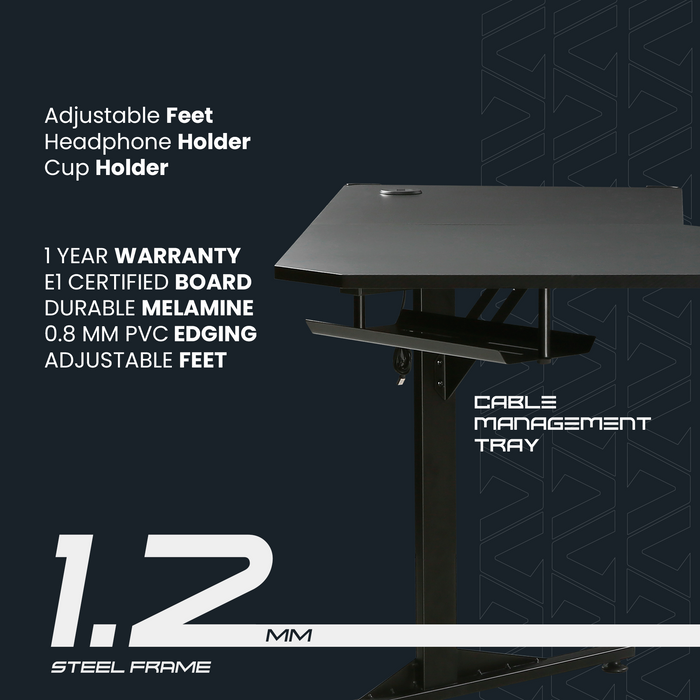 RAMPAGE GAMING DESK (1200X1200X760MM) EVER