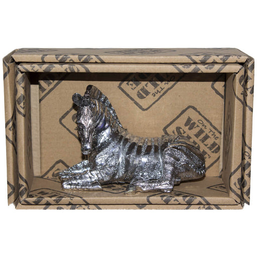 MINI ZEBRA IN GIFT 12X8CM TRANS NATAL CUT GLASS