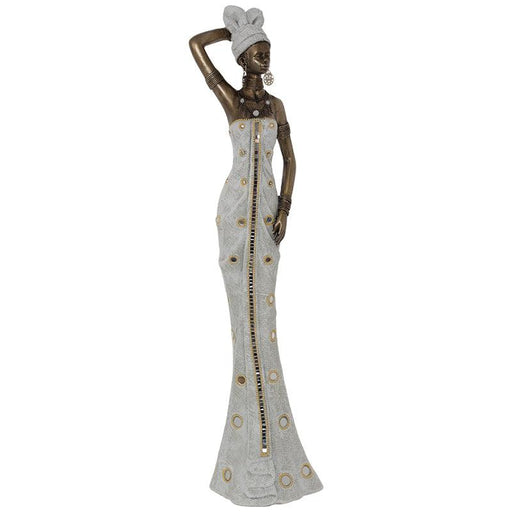 EKONDA GIRL HAND BEHIND HEAD 43CM TRANS NATAL CUT GLASS