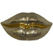 DECO LIPS GOLD 16X9C6CM TRAN