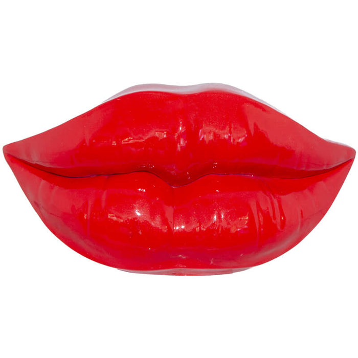 DECO LIPS RED 16X9X6CM TRAN