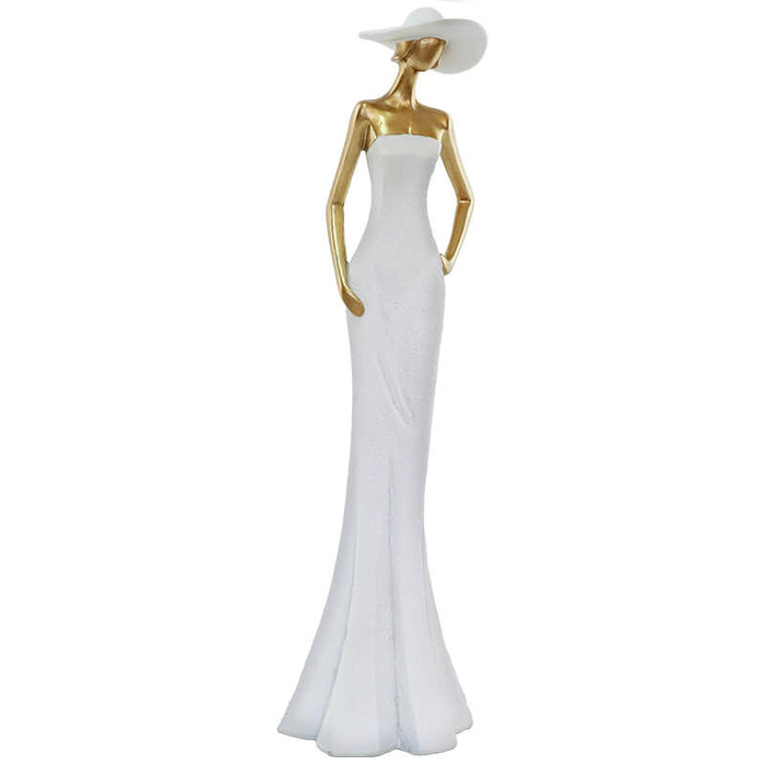 LADY WHITE DRESS HANDS DOWN 41CM TRAN