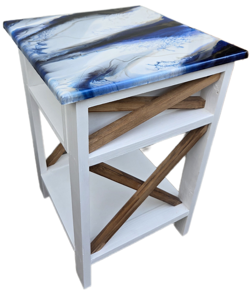 NIGHTSTAND W/ MARBLE RESIN TOP ROYAL STUDIO DI