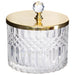 DIAMOND TRINKET GOLD LID 11X13CM TRAN