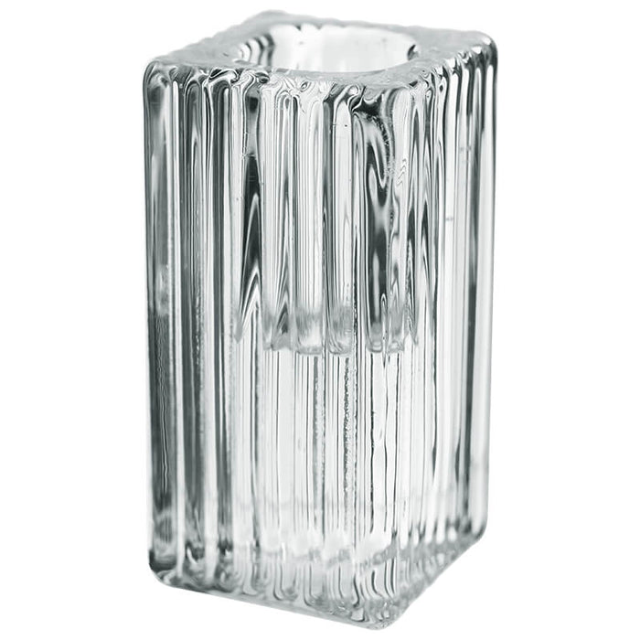 DIVA RECT CANDLE HOLDER 8X4CM TRAN