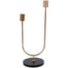GOLD CRYSTAL TWIN C/HOLDER 30CM TRAN