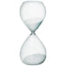 WHITE HOURGLASS 19CM (30 MIN) TRANS NATAL CUT GLASS