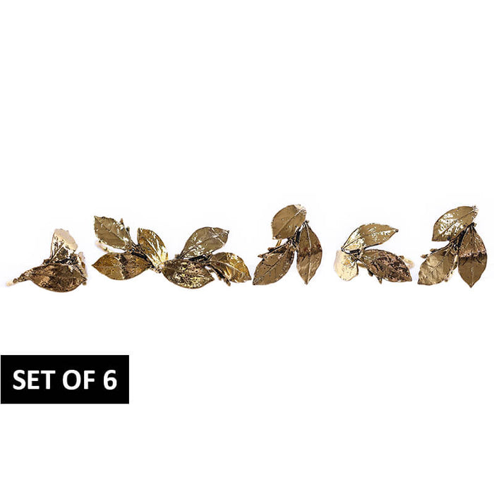 THREE LEAF NAPKING RING 4CM SET/3 TRAN