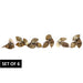 THREE LEAF NAPKING RING 4CM SET/3 TRAN