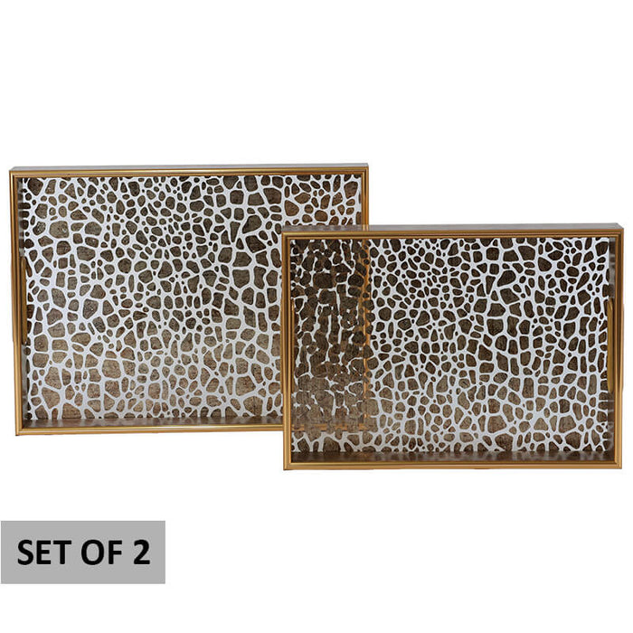 GOLD HIDE TRAY 40X30/35/25 SET/2 TRAN