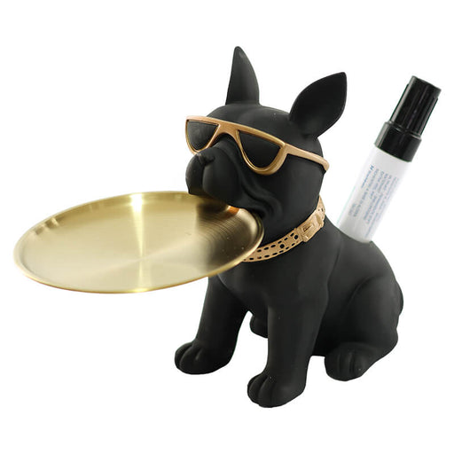 BULL DOG PEN HOLDER TRANS NATAL CUT GLASS