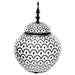 BLACK/WHITE ARCH JAR/LID 31CM TRAN