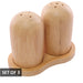BAMBOO SALT/PEPPER SHAKER SET OF 2 TRANS NATAL CUT GLASS
